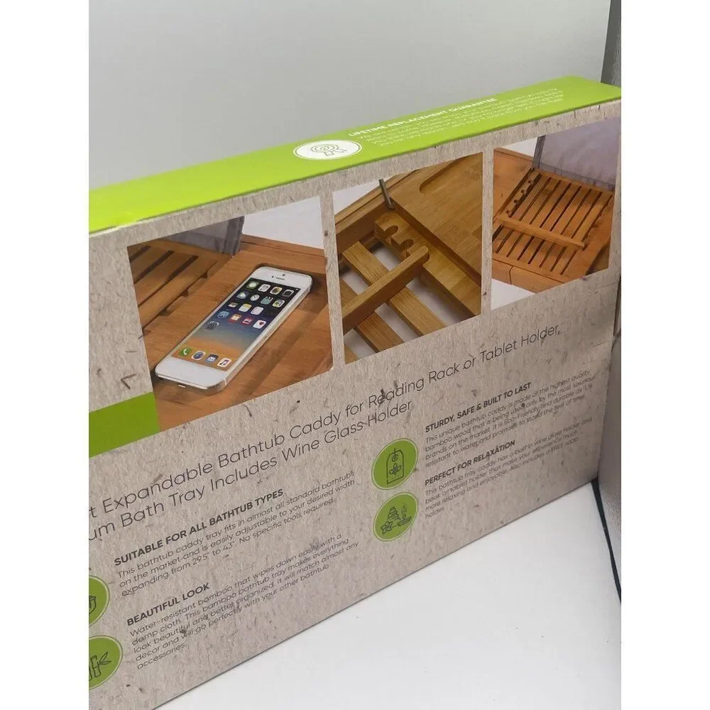 Homemaid Living Bamboo Bathtub Tray NEW